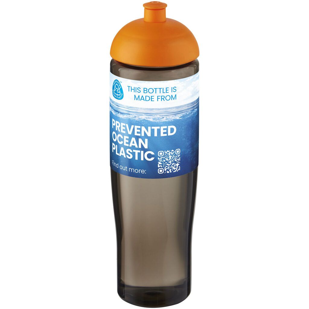 Спортивна пляшка H2O Active® Eco Tempo об'ємом 700 мл із куполоподібною кришкою помаранчевий, темно-сірий - 21045131- Фото №2
