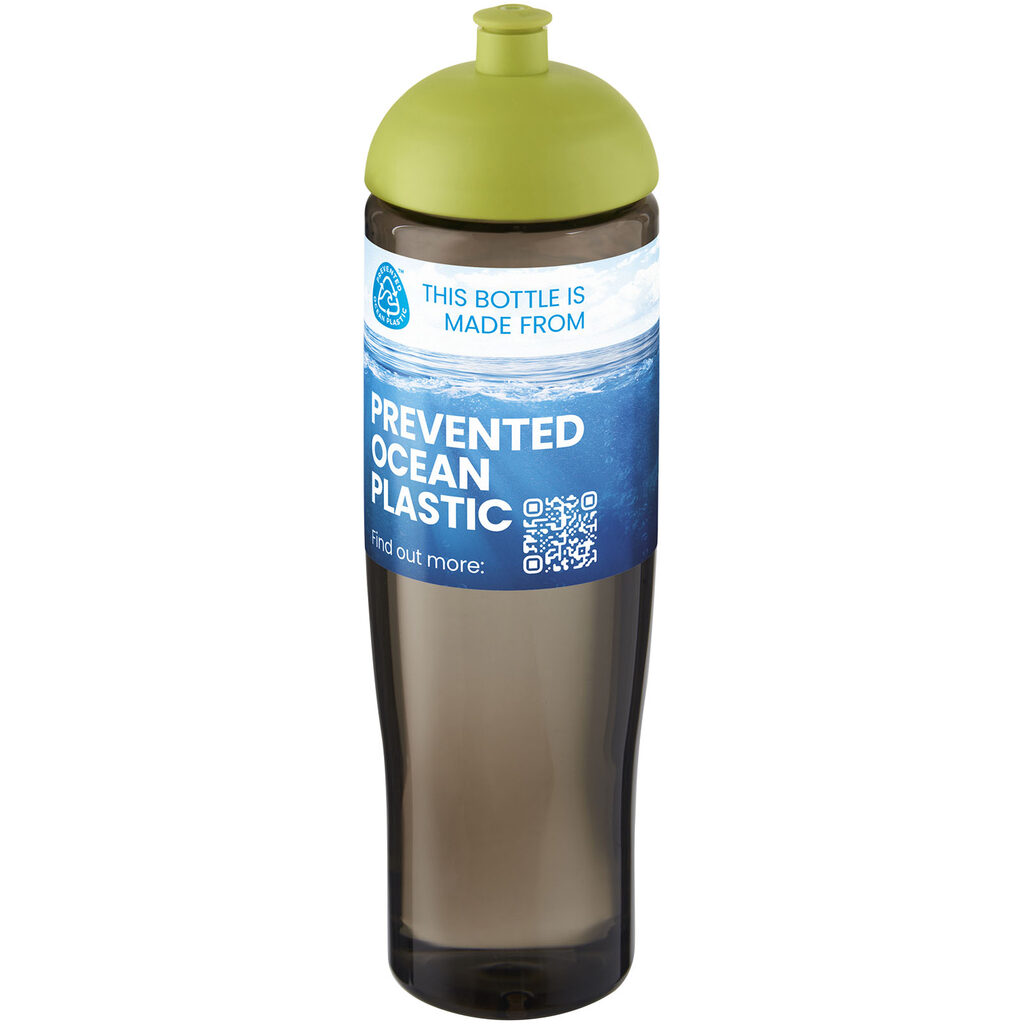 Спортивна пляшка H2O Active® Eco Tempo об'ємом 700 мл із куполоподібною кришкою лайм, темно-сірий - 21045163- Фото №2