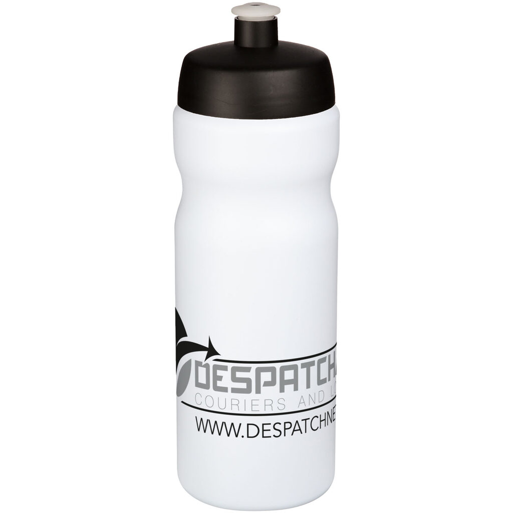 Спортивная бутылка Baseline® Plus объемом 650 мл сплошной черный, белый - 22020195- Фото №2