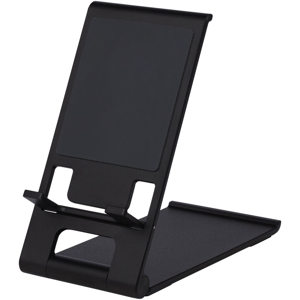 Тонкая алюминиевая подставка для телефона Rise сплошной черный - 12427990- Фото №7