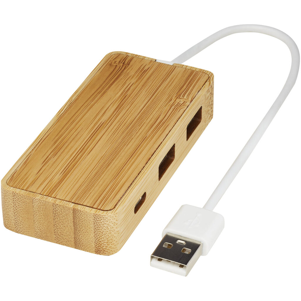 USB-концентратор Tapas из бамбука натуральный - 12430606- Фото №1