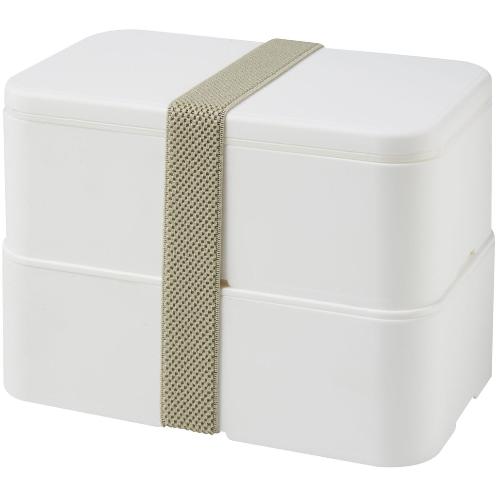 Двухслойный ланчбокс MIYO белый, белый, pebble grey - 21047010- Фото №1 Двухслойный ланчбокс MIYO белый, белый, pebble grey - 21047010- Фото №1