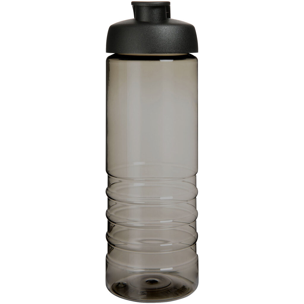 Спортивна пляшка H2O Active® Eco Treble об'ємом 750 мл із куполоподібною кришкою темно-сірий, суцільний чорний - 21047900- Фото №3