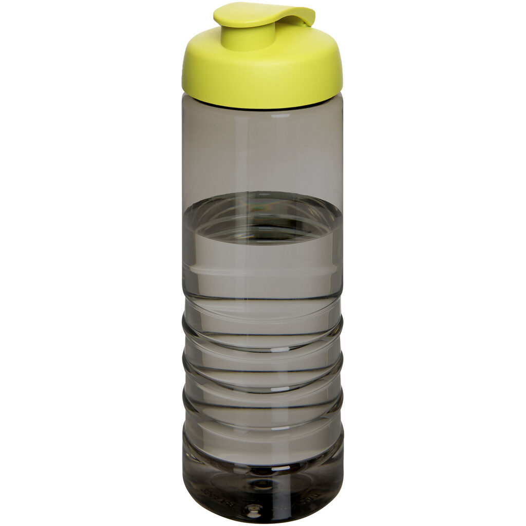 Спортивна пляшка H2O Active® Eco Treble об'ємом 750 мл із куполоподібною кришкою темно-сірий, лаймовий - 21047902- Фото №1