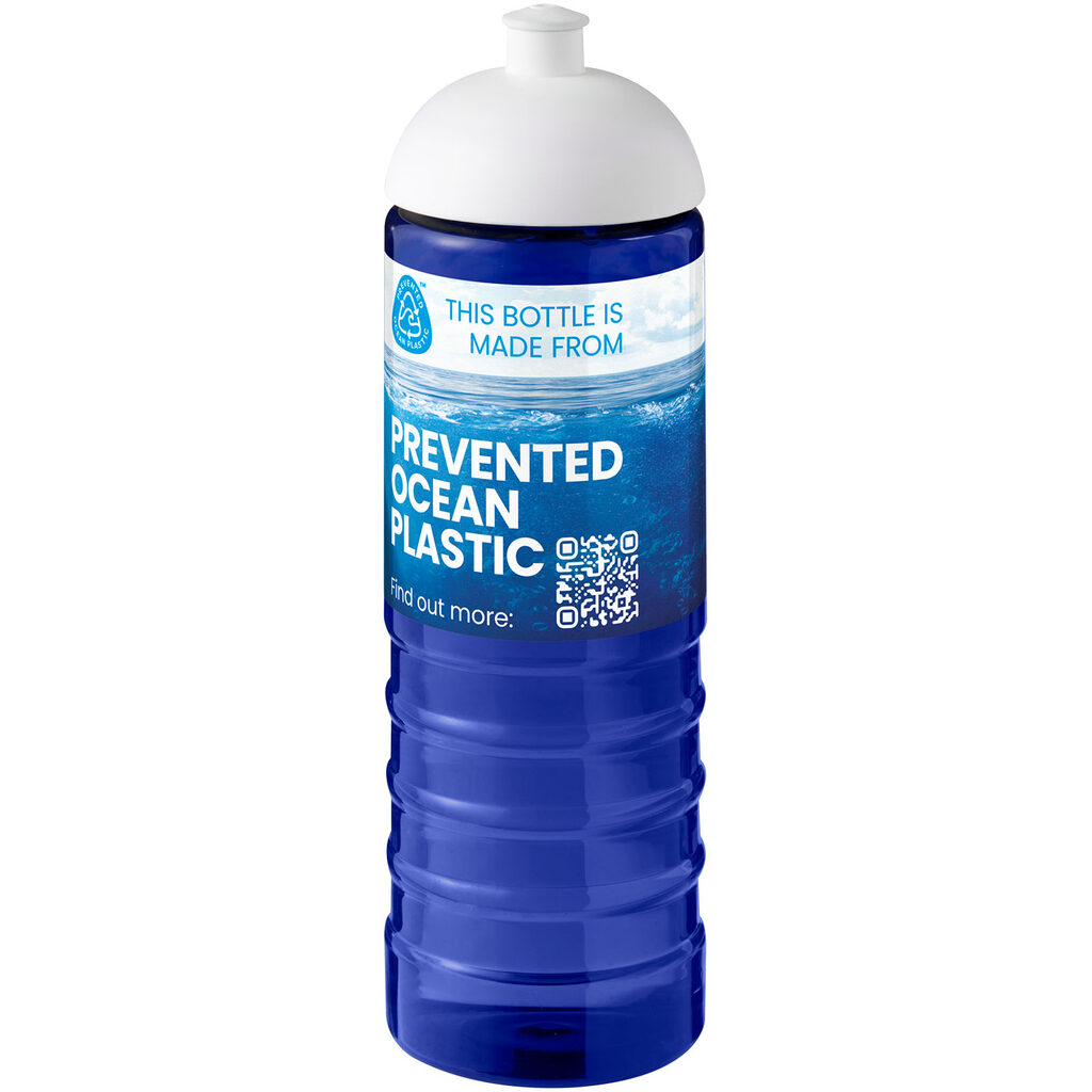 H2O Active® Eco Treble спортивна пляшка об'ємом 750 мл із куполоподібною кришкою синій, білий - 21048005- Фото №2