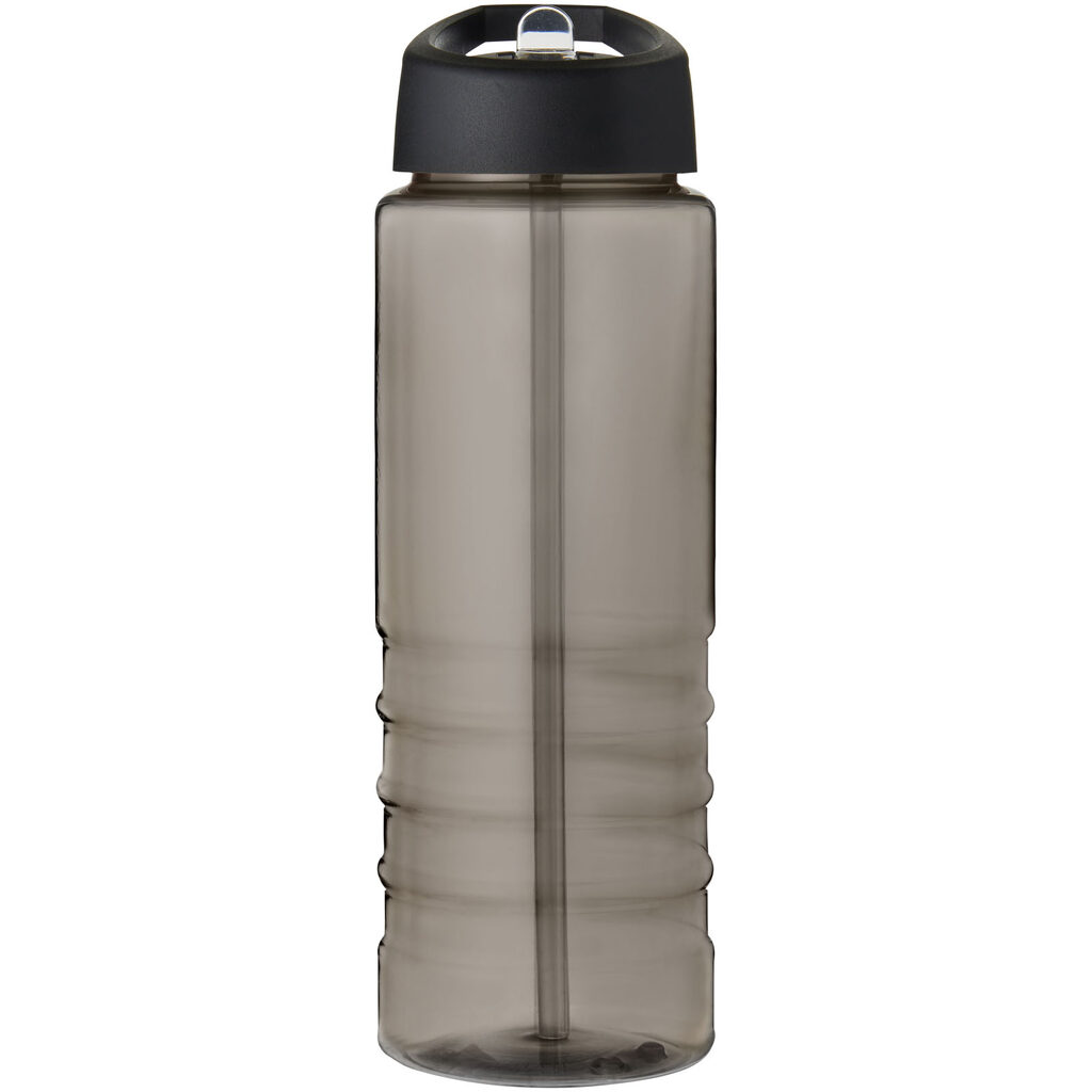 Спортивна пляшка H2O Active® Eco Treble об'ємом 750 мл із куполоподібною кришкою темно-сірий, суцільний чорний - 21048200- Фото №3