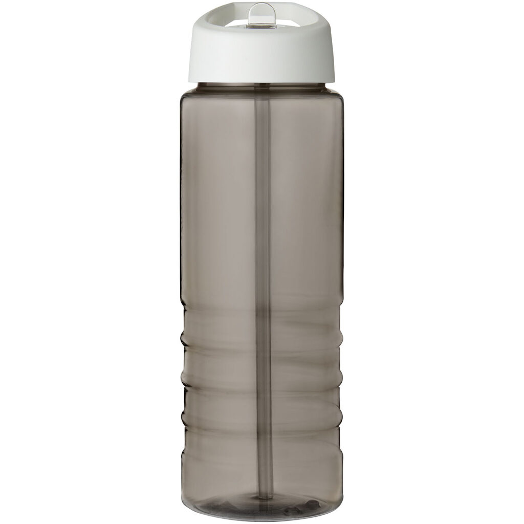 Спортивная бутылка H2O Active® Eco Treble объемом 750 мл с куполообразной крышкой темно-серый, белый - 21048201- Фото №3
