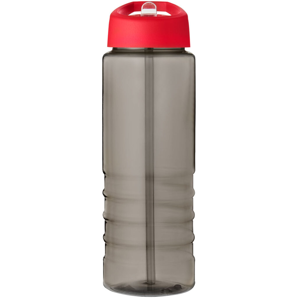 Спортивна пляшка H2O Active® Eco Treble об'ємом 750 мл із куполоподібною кришкою темно-сірий, червоний - 21048202- Фото №3