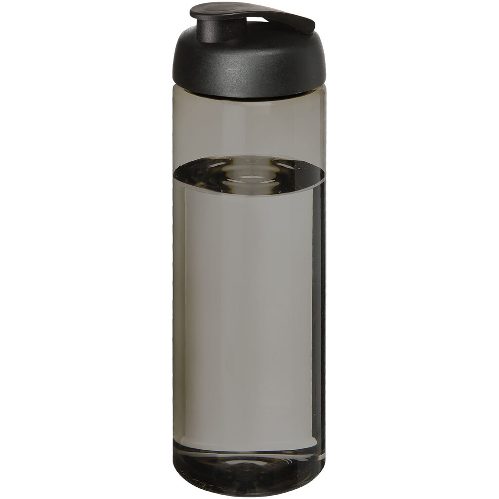 Спортивная бутылка H2O Active® Eco Vibe объемом 850 мл с откидывающейся крышкой темно-серый, сплошной черный - 21048300- Фото №1
