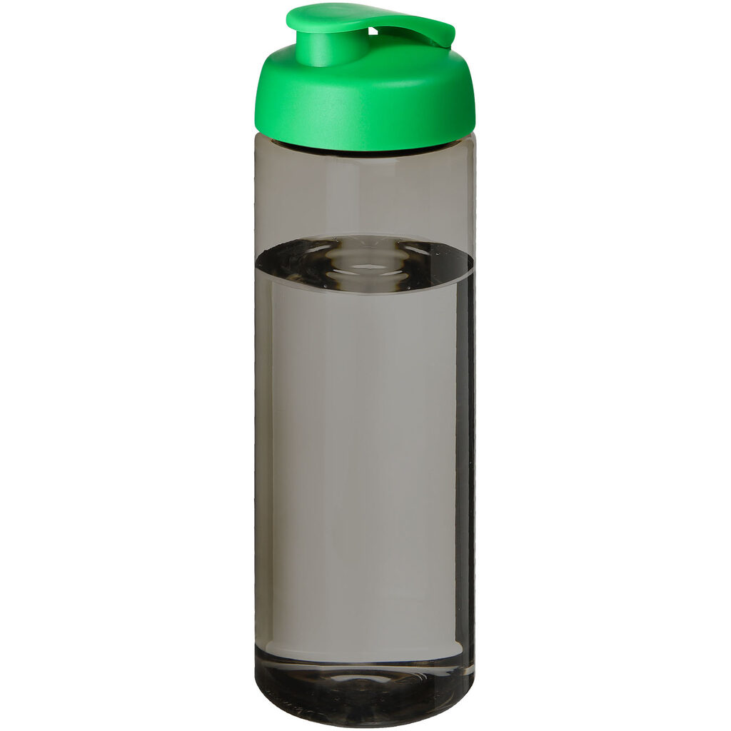 Спортивна пляшка H2O Active® Eco Vibe об'ємом 850 мл з кришкою, що відкидається темно-сірий, зелений - 21048303- Фото №1