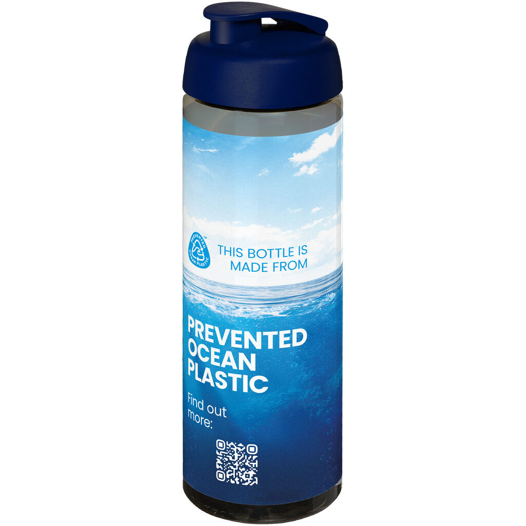 Спортивная бутылка H2O Active® Eco Vibe объемом 850 мл с откидывающейся крышкой темно-серый, cиний - 21048304- Фото №2