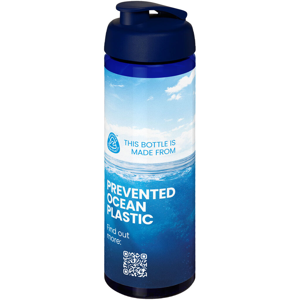Спортивная бутылка H2O Active® Eco Vibe объемом 850 мл с откидывающейся крышкой cиний, cиний - 21048305- Фото №2