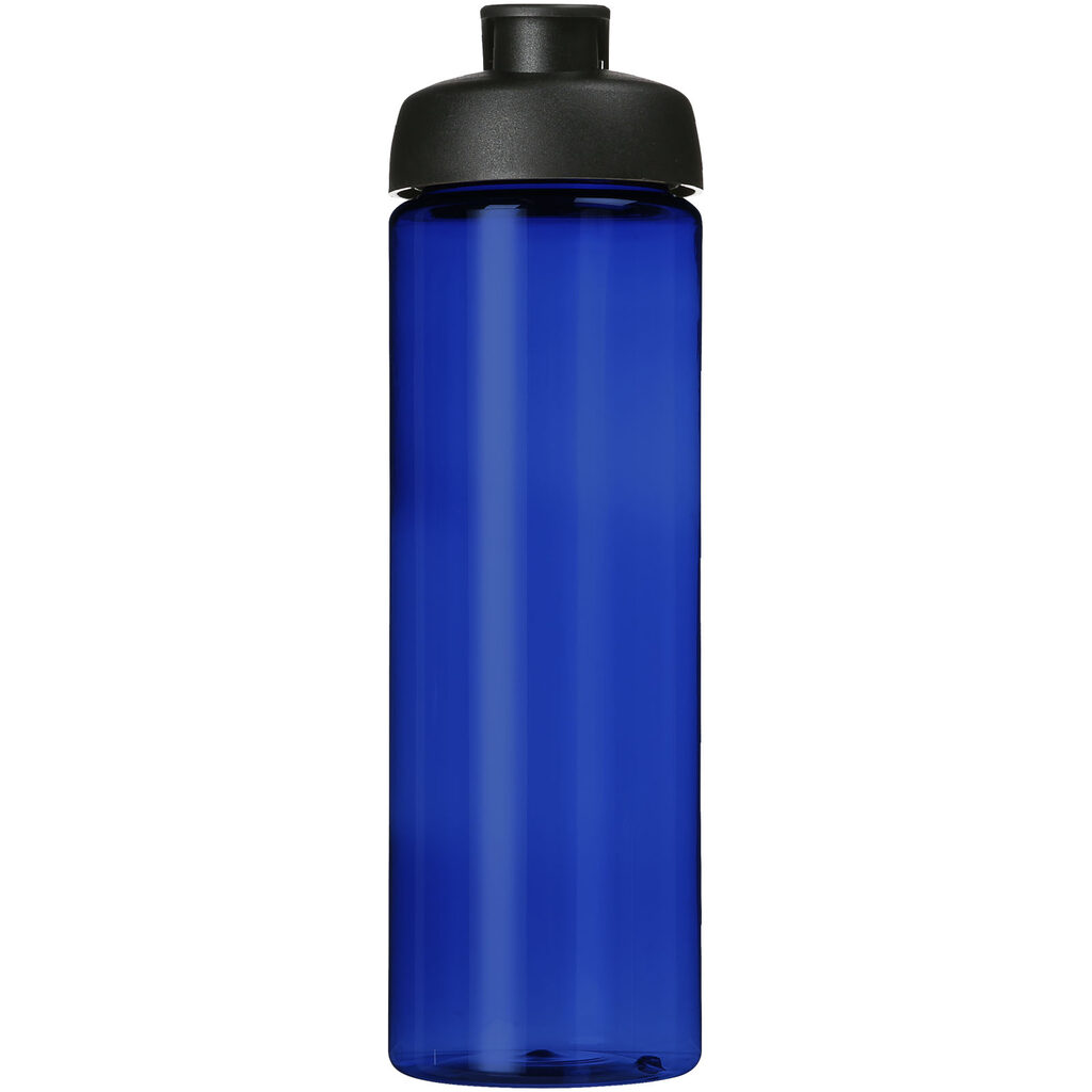 Спортивна пляшка H2O Active® Eco Vibe об'ємом 850 мл з кришкою, що відкидається синій, суцільний чорний - 21048306- Фото №3