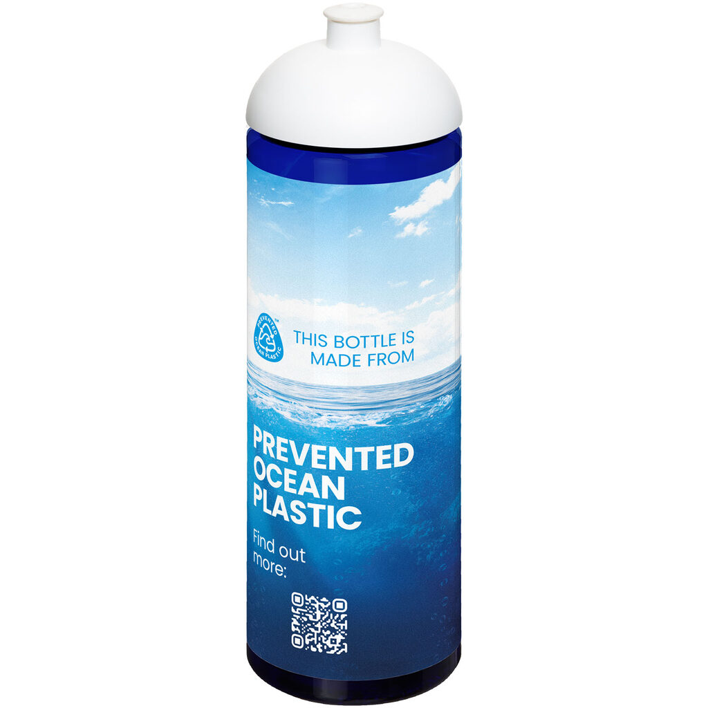 Спортивная бутылка H2O Active® Eco Vibe объемом 850 мл с куполообразной крышкой cиний, белый - 21048405- Фото №2