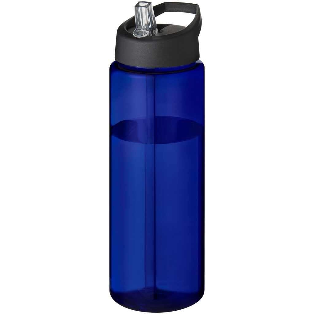 Спортивна пляшка H2O Active® Eco Vibe об'ємом 850 мл з кришкою-носиком синій, суцільний чорний - 21048606- Фото №1