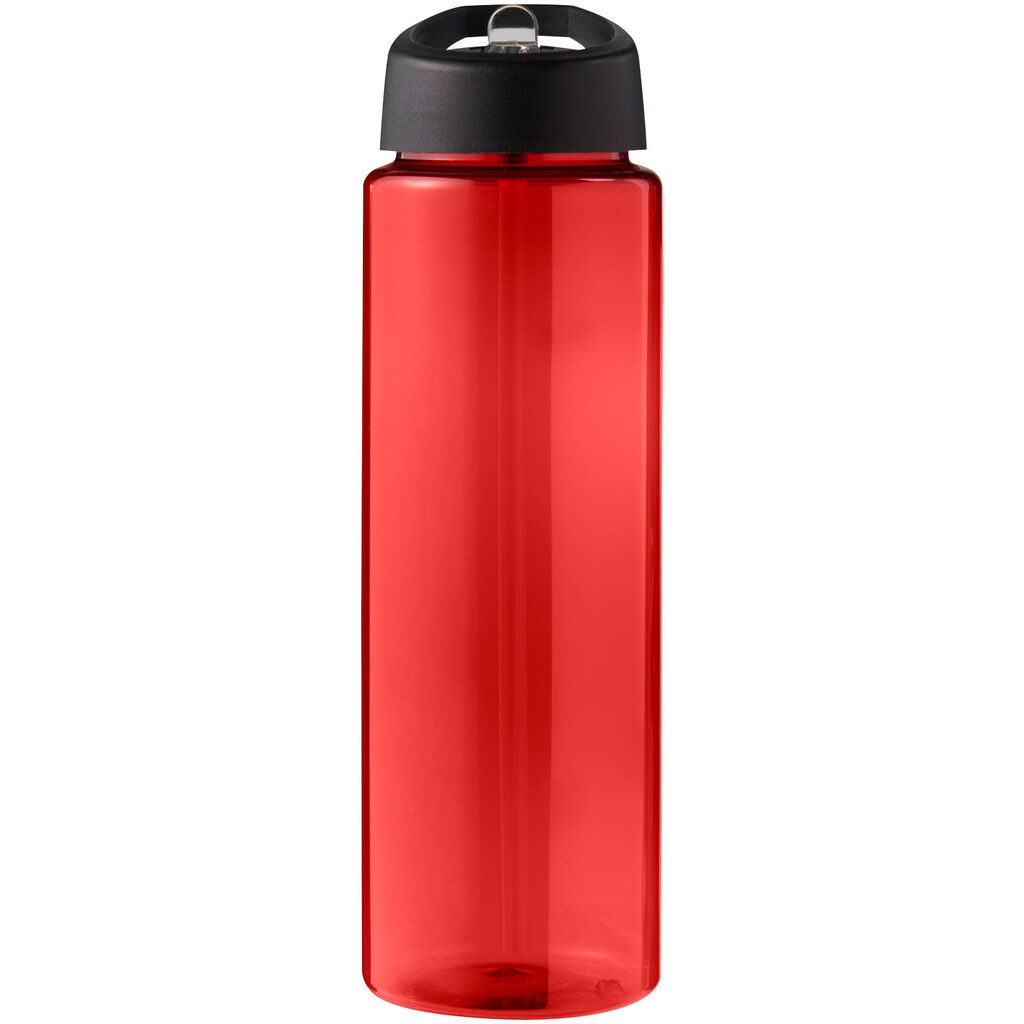 Спортивна пляшка H2O Active® Eco Vibe об'ємом 850 мл з кришкою-носиком червоний, суцільний чорний - 21048608- Фото №3