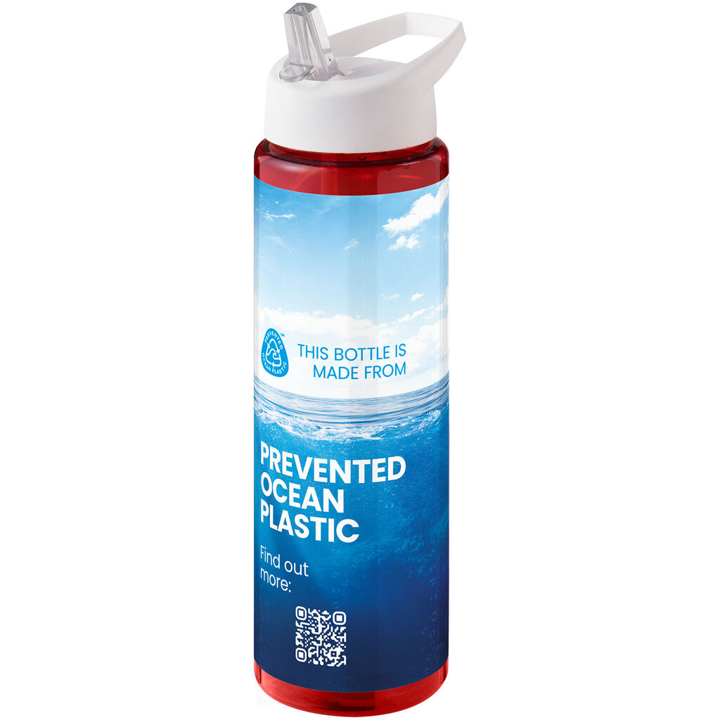 Спортивная бутылка H2O Active® Eco Vibe объемом 850 мл с крышкой-носиком красный, белый - 21048609- Фото №2