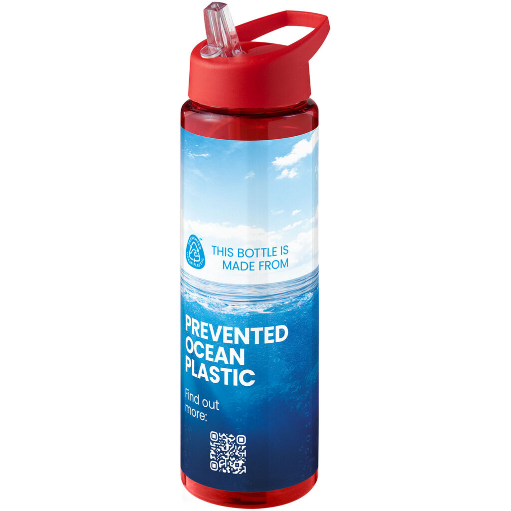 Спортивна пляшка H2O Active® Eco Vibe об'ємом 850 мл з кришкою-носиком червоний - 21048610- Фото №2