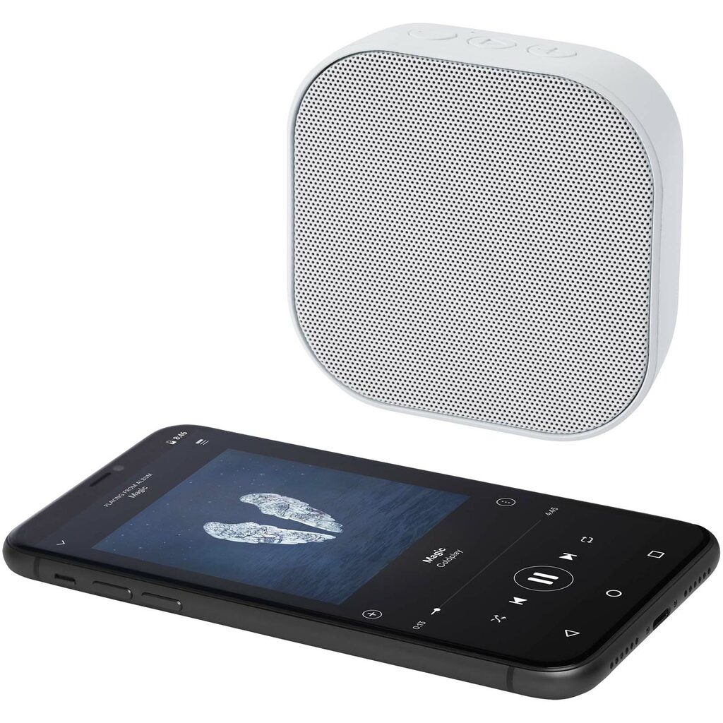 Stark 2.0 міні-колонка з функцією Bluetooth® із переробленої пластмаси, сертифікованої за стандартом RCS, потужністю 3 Вт білий - 12430501- Фото №6