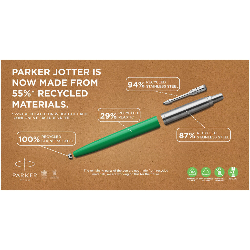 Шариковая ручка Parker Jotter Recycled темно-синий - 10782355- Фото №8