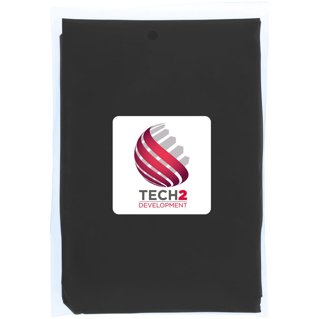 Одноразовий дощовик Mayan із чохлом для зберігання з матеріалів, перероблених за стандартом GRS суцільний чорний - 10941790- Фото №2