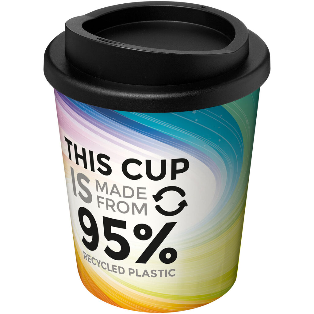 Термокухоль Brite-Americano® Espresso Recycled об'ємом 250 мл білий, суцільно чорний - 21049401- Фото №1