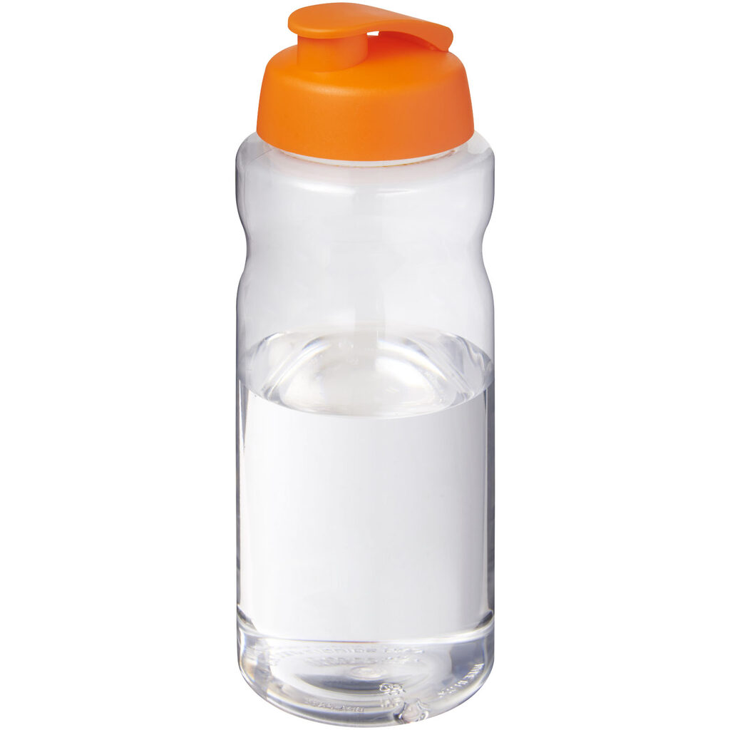 Спортивная бутылка H2O Active® Big Base объемом 1 литр с откидной крышкой оранжевый - 21017531- Фото №1