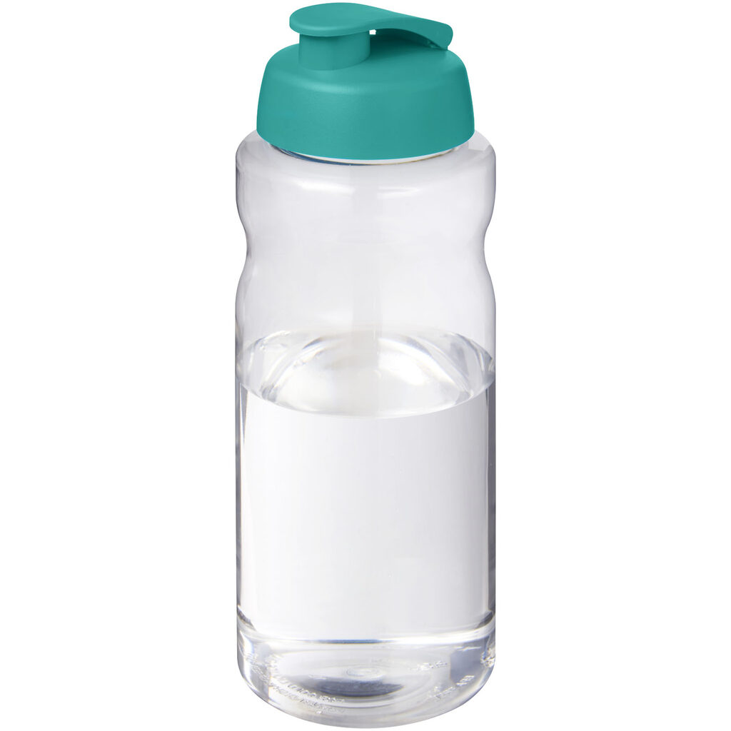 Спортивная бутылка H2O Active® Big Base объемом 1 литр с откидной крышкой голубой - 21017551- Фото №1
