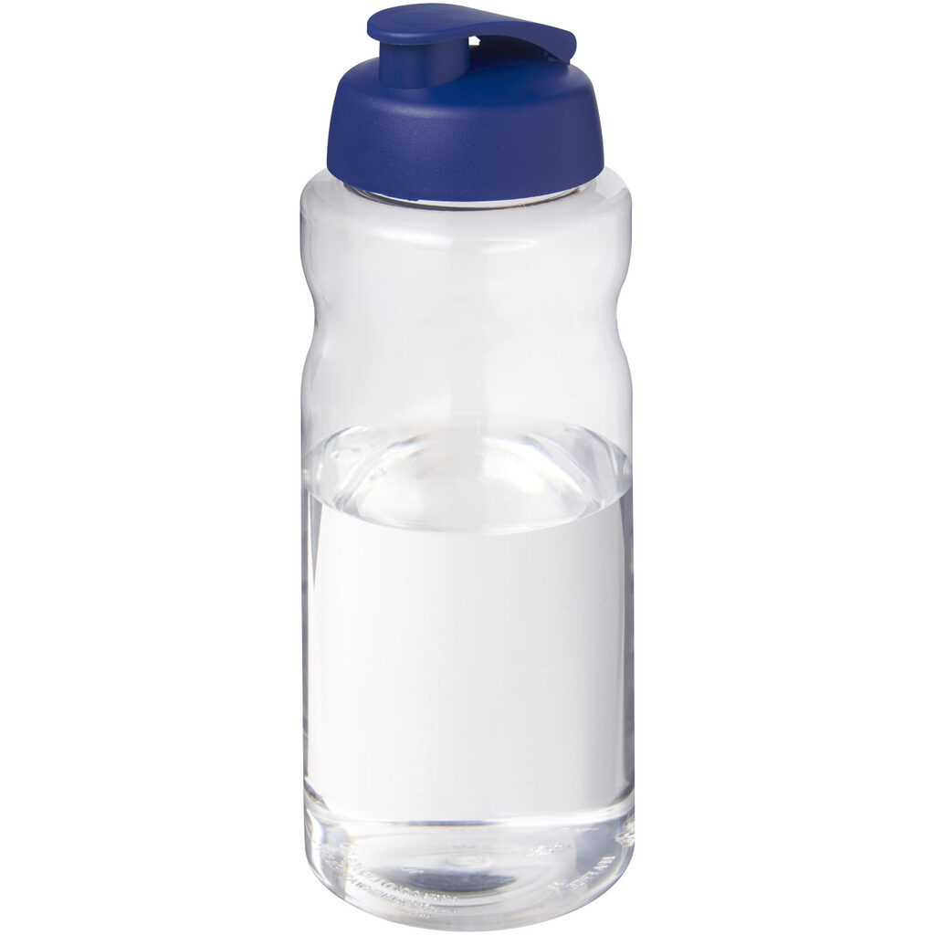 Спортивная бутылка H2O Active® Big Base объемом 1 литр с откидной крышкой синий - 21017552- Фото №1