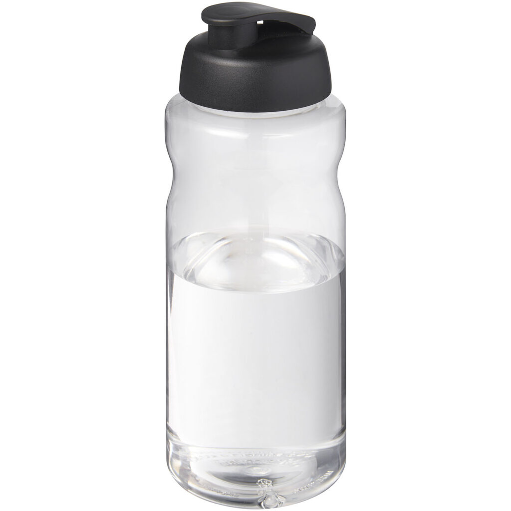 Спортивна пляшка H2O Active® Big Base об’ємом 1 літр чорний - 21017590- Фото №1