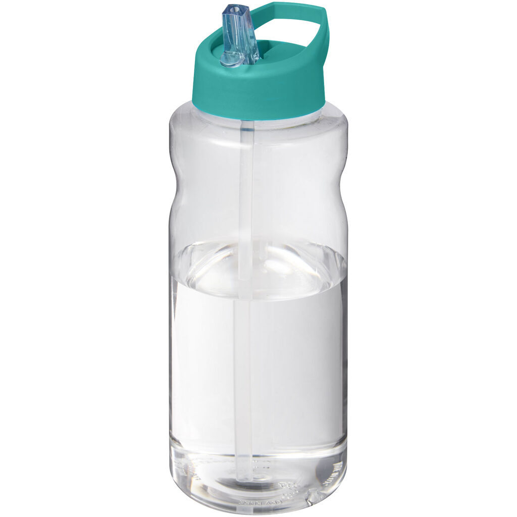 Спортивная бутылка H2O Active® Big Base емкостью 1 литр с крышкой с носиком голубой - 21017651- Фото №1
