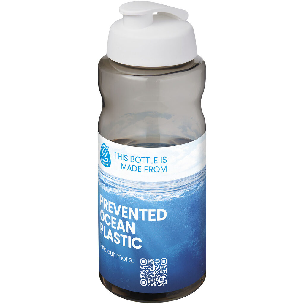 H2O Active® Eco Big Base спортивная бутылка с откидной крышкой объемом 1 литр белый - 21017893- Фото №2