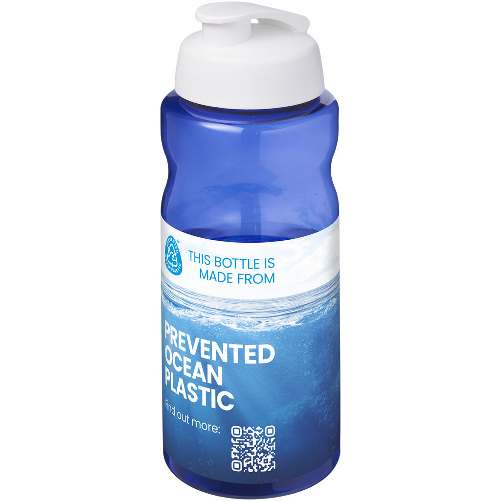 H2O Active® Eco Big Base 1 літрова спортивна пляшка синій, білий - 21017895- Фото №2