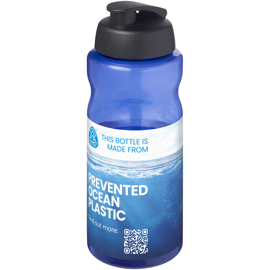 H2O Active® Eco Big Base 1 літрова спортивна пляшка синій, чорний - 21017896- Фото №2