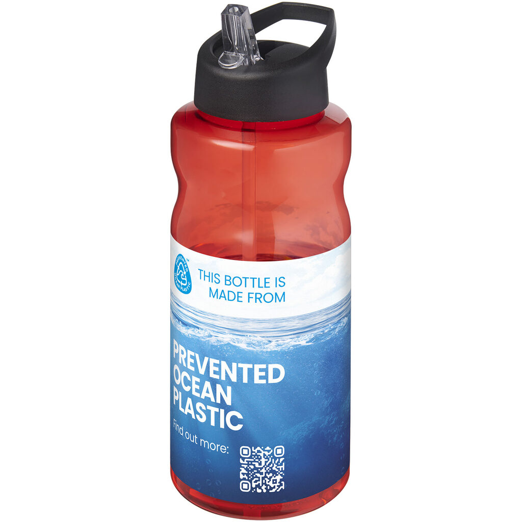 H2O Active® Eco Big Base спортивна пляшка об'ємом 1 літр червоний, чорний - 21017995- Фото №2