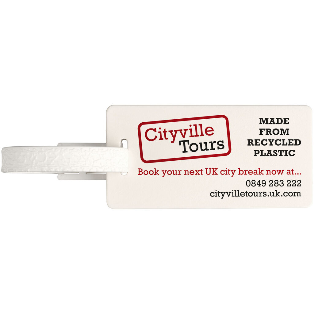 Багажная бирка из переработанных материалов River белый - 21019101- Фото №2