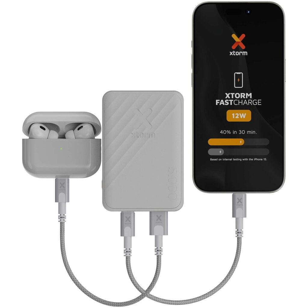 Xtorm Go2 портативное зарядное устройство с быстрой зарядкой, 12 Вт, 5000 мАч белый - 12440901- Фото №5