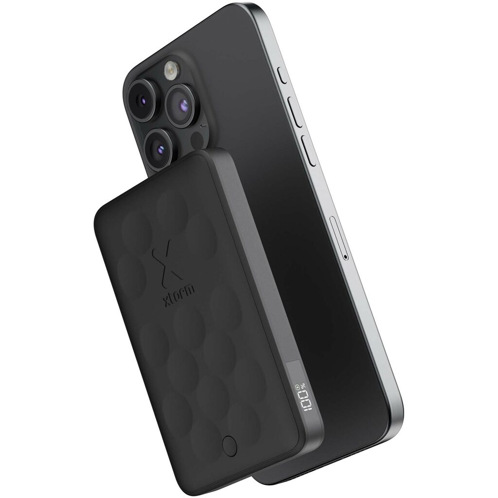 Xtorm FS5W051 магнитное беспроводное портативное зарядное устройство емкостью 5 000 мАч сплошной черный - 12441090- Фото №5