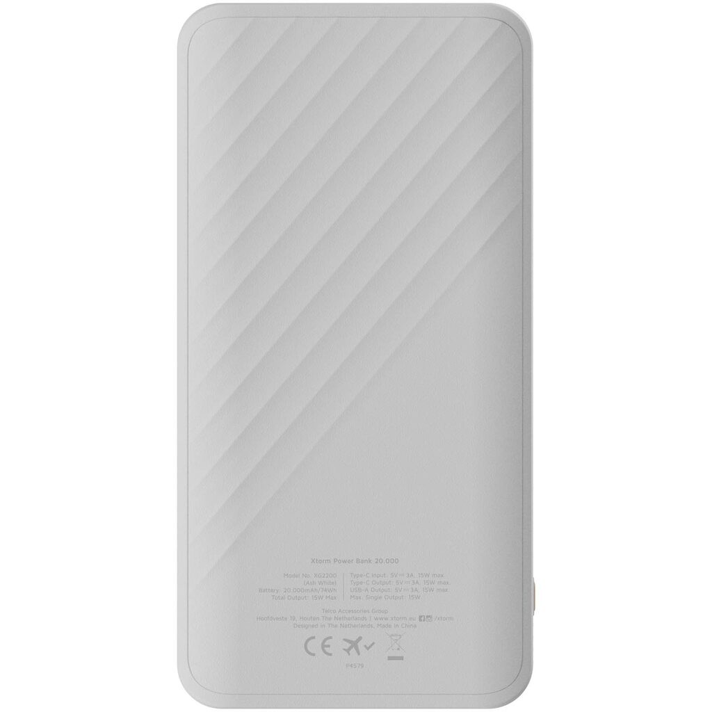 Xtorm XG220 Go2 портативное зарядное устройство с быстрой зарядкой, 15 Вт, 20 000 мАч белый - 12441262- Фото №4