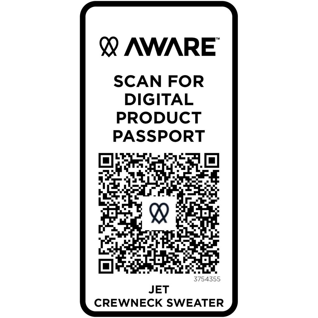Jet унисекс Aware™ свитер с круглым вырезом из переработанных материалов темно-синий  размер S - 37543551- Фото №5