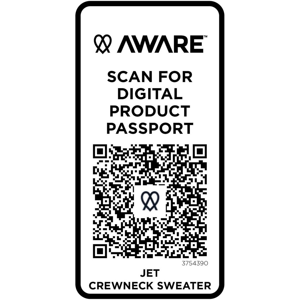 Jet унисекс Aware™ свитер с круглым вырезом из переработанных материалов сплошной черный  размер XL - 37543904- Фото №5