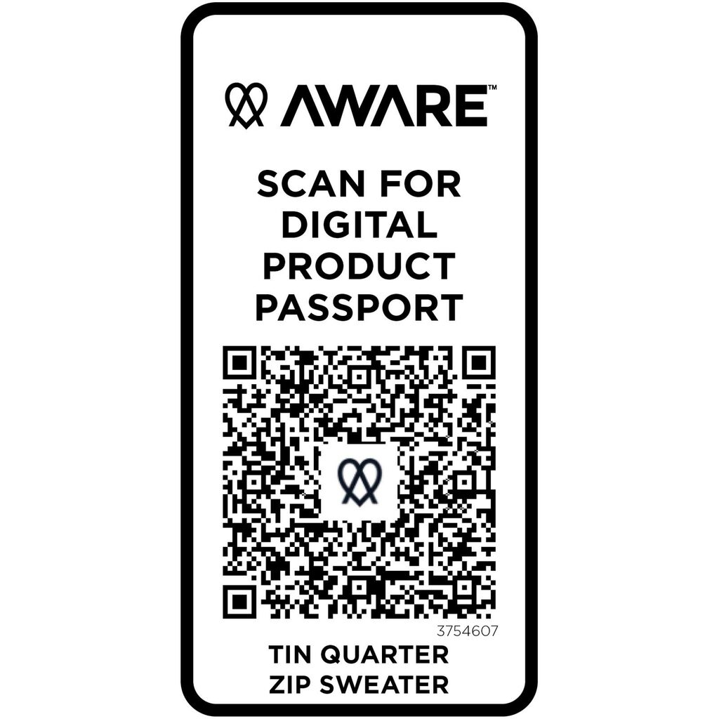 Tin унисекс-свитер с молнией на четверть из переработанных материалов Aware™  oatmeal  размер XL - 37546074- Фото №5