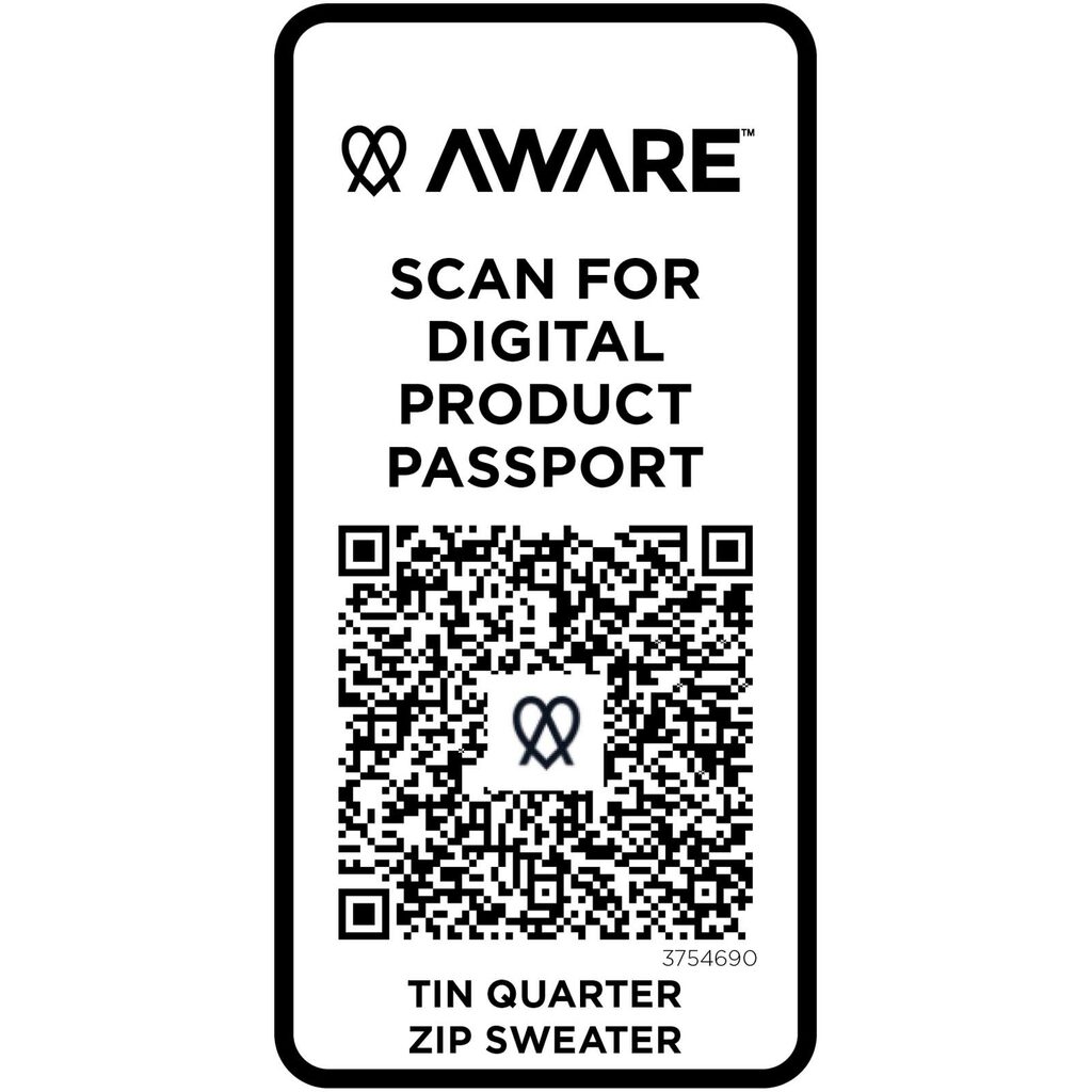 Tin унисекс-свитер с молнией на четверть из переработанных материалов Aware™  сплошной черный  размер S - 37546901- Фото №5