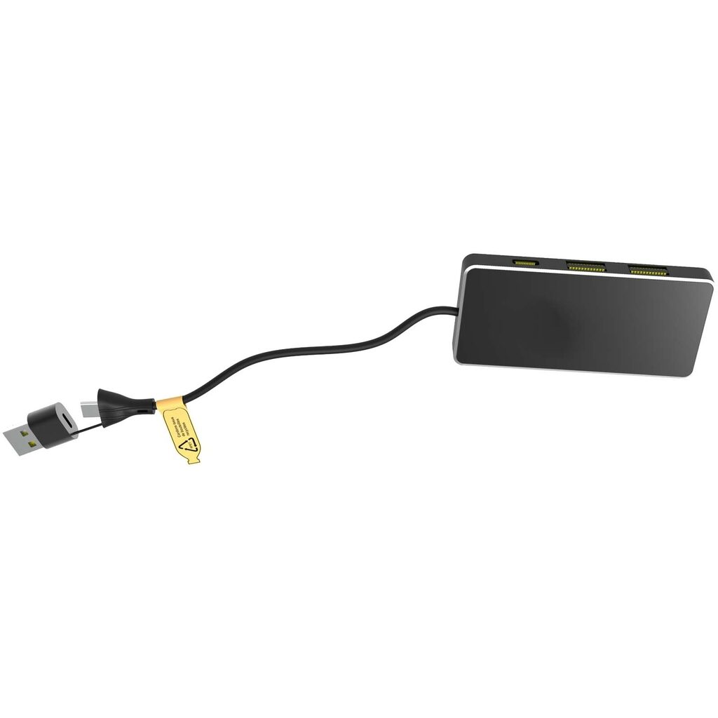 SCX.design H20 USB-концентратор 8-в-1 с двойным входом и 6 портами сплошной черный - 2PX16590- Фото №6