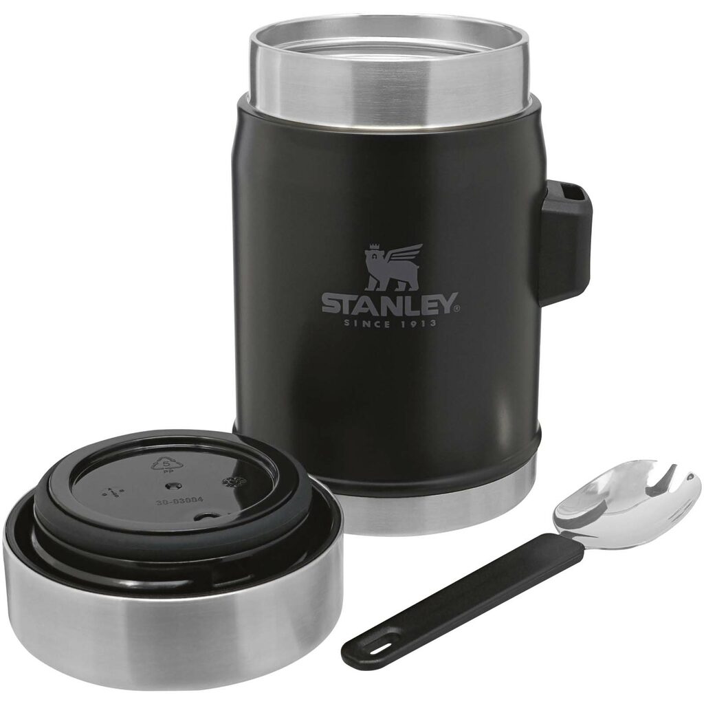Ланч-бокс для їжі об'ємом 400 мл з ложкою-вилкою Stanley Legendary чорний - 10088190- Фото №5