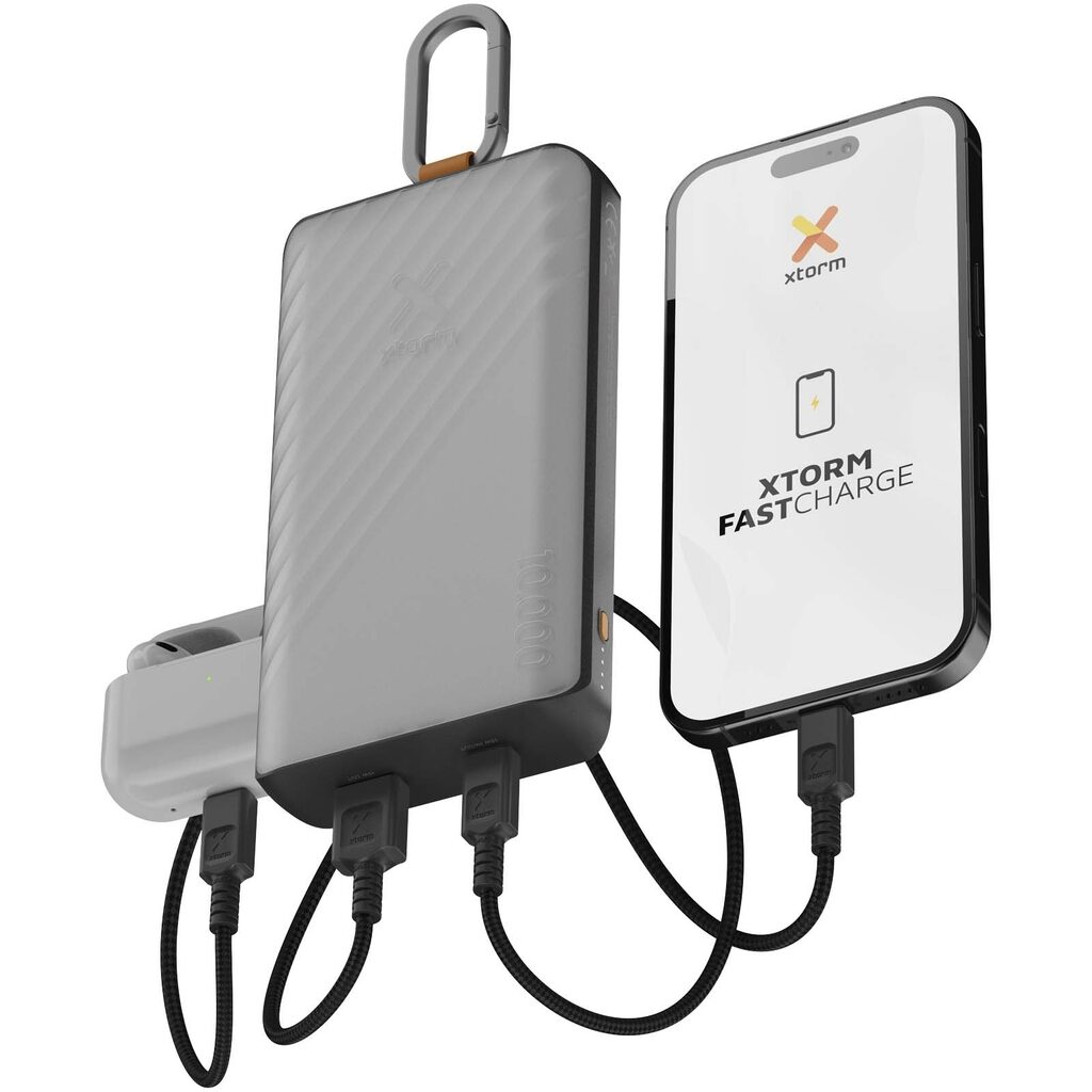 Портативное зарядное устройство Xtorm XG2S101 Go2 на солнечных батареях 10 000 мАч 15 Вт с подсветкой темно-серый - 12447984- Фото №4