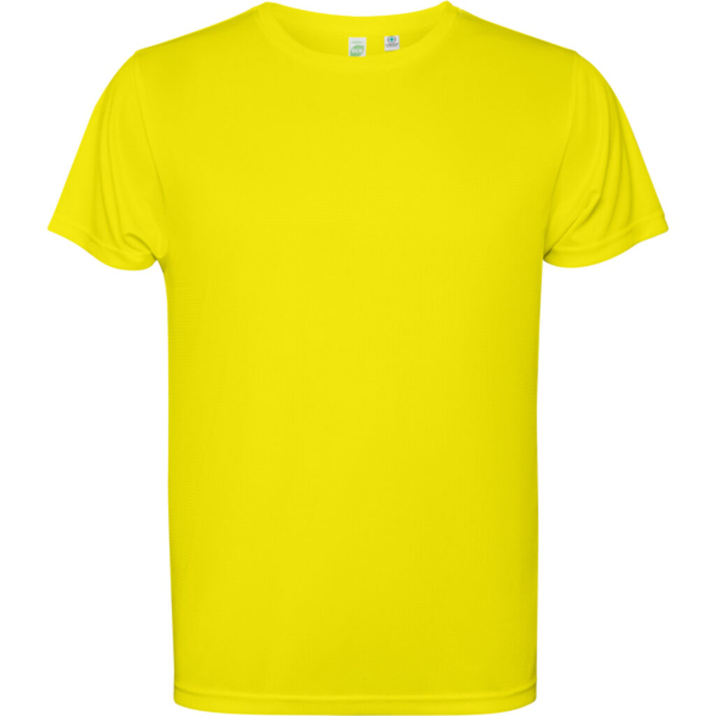 Спортивная футболка с коротким рукавом флуоресцентный желтый  размер L - CA043003221- Фото №1