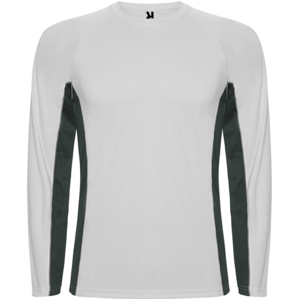 SHANGHAI L/S Спортивная комбинированная футболка с двумя полиэстерными тканями белый, темно-серый  размер 2XL - CA6670050146- Фото №1