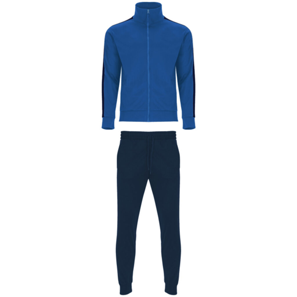 Комбинированный спортивный костюм с кофтой и брюками королевский синий, морской синий  размер 14 - CH6410280555- Фото №1