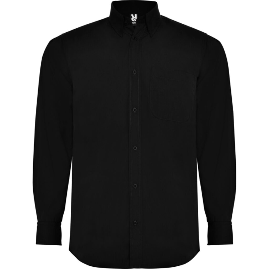 AIFOS L/S Сорочка чоловіча з довгим рукавом та кишенею чорний  розмір 2XL - CM55040502- Фото №1